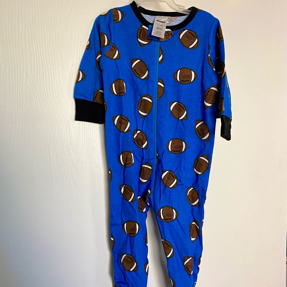 Gerber Onesises Brand Football Footie Pajamas